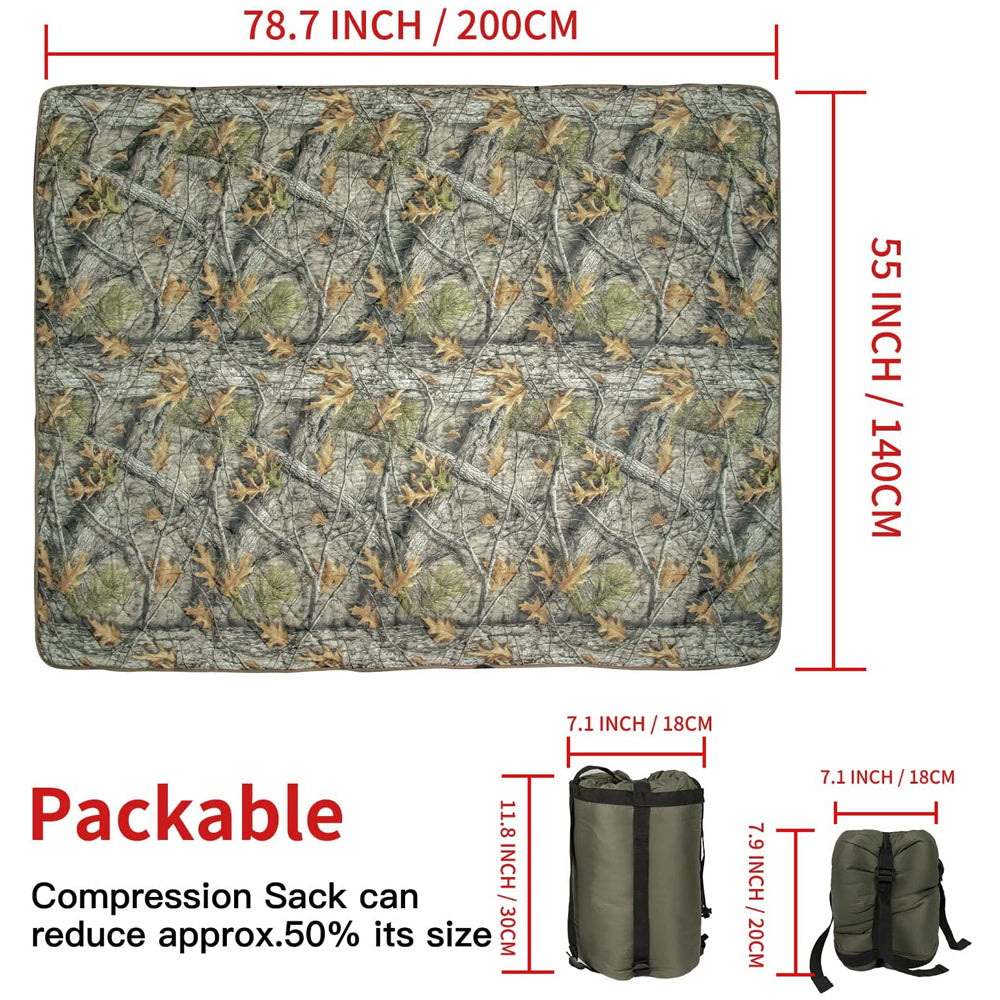 Kylebooker Camo Woobie Blanket Waterproof Poncho Liner for Outdoor Camping; Hiking; Hunting; Survival; Backpacking; Picnicking Doba